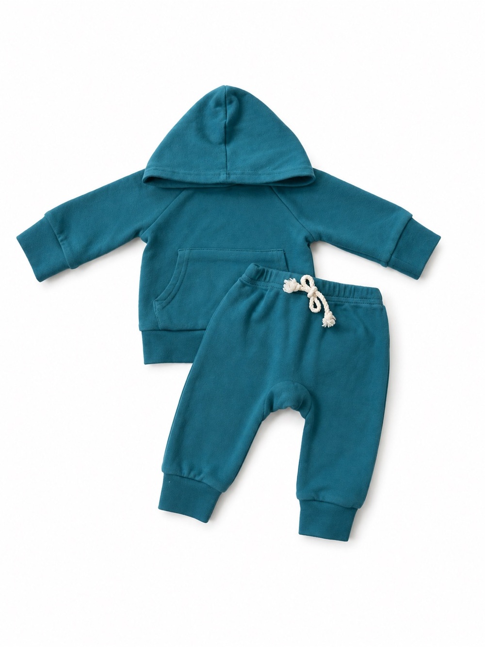 Little One Shop Teal Hooded Lounge Set 0-3M EUC Unisex Cotton